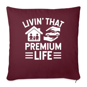 Courtier d’assurance drôle - Housse de coussin décorative 45 x 45 cm - bordeaux - Devant