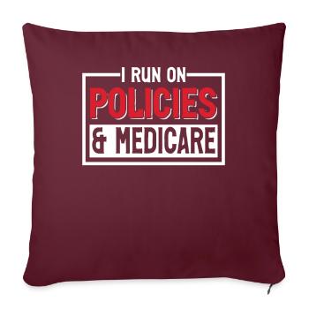 Drôle de courtier d’agent d’assurance médicale - Housse de coussin décorative 45 x 45 cm - bordeaux - Devant