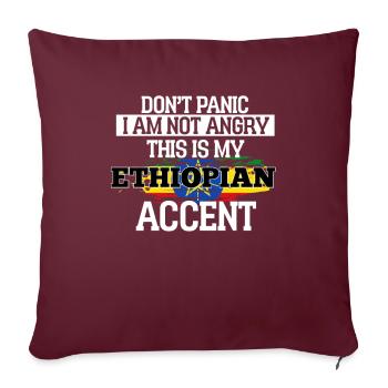 Ghana - Housse de coussin décorative 45 x 45 cm - bordeaux - Devant