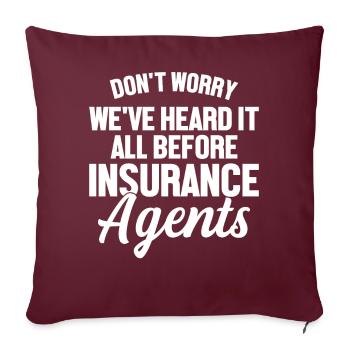 Courtier bizarre - Housse de coussin décorative 45 x 45 cm - bordeaux - Devant