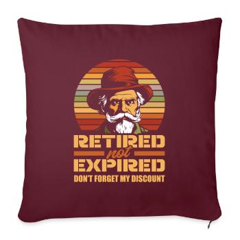 Rentner Rente Lustig Dont Forget My Discount - Sofakissenbezug 45 x 45 cm - Burgunderrot - Vorne