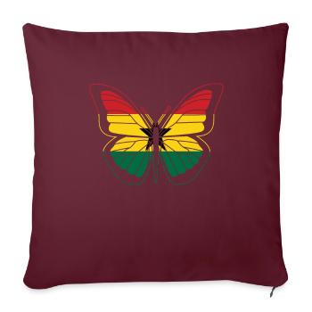 Ghana - Housse de coussin décorative 45 x 45 cm - bordeaux - Devant