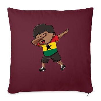 Ghana - Housse de coussin décorative 45 x 45 cm - bordeaux - Devant