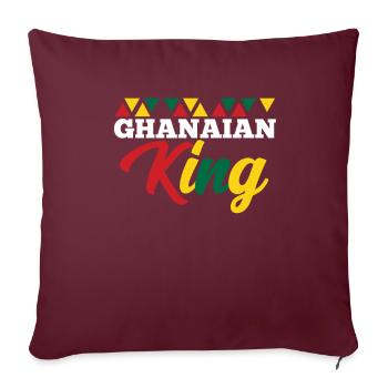 Ghana - Housse de coussin décorative 45 x 45 cm - bordeaux - Devant