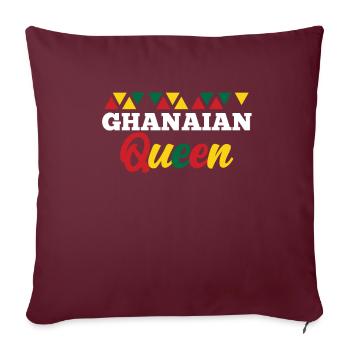 Ghana - Housse de coussin décorative 45 x 45 cm - bordeaux - Devant