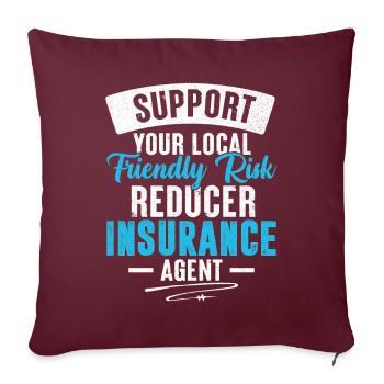 Courtier bizarre - Housse de coussin décorative 45 x 45 cm - bordeaux - Devant