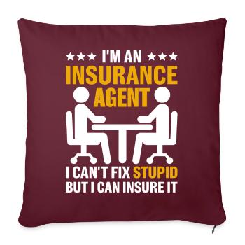 Courtier bizarre - Housse de coussin décorative 45 x 45 cm - bordeaux - Devant