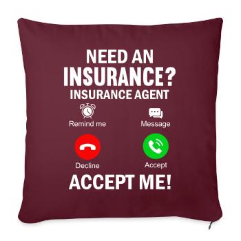 Courtier bizarre - Housse de coussin décorative 45 x 45 cm - bordeaux - Devant