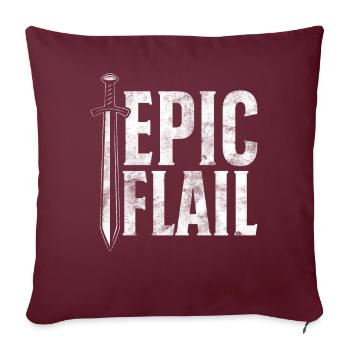 Jeu de rôle amusant Larp en direct - Housse de coussin décorative 45 x 45 cm - bordeaux - Devant