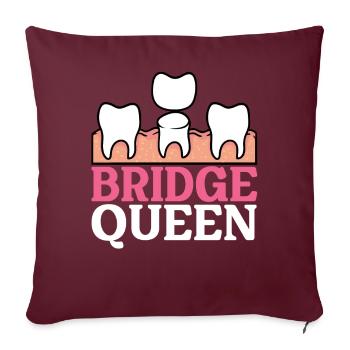 Drôle de technicien de laboratoire dentaire Dentiste - Housse de coussin décorative 45 x 45 cm - bordeaux - Devant
