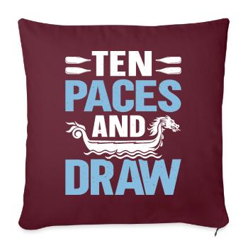 Drôle de pagaie de course de bateau-dragon - Housse de coussin décorative 45 x 45 cm - bordeaux - Devant
