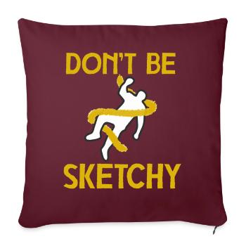 Drôle de scientifique médico-légal - Housse de coussin décorative 45 x 45 cm - bordeaux - Devant