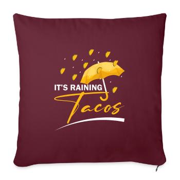 Pluies Tacos Cuisine mexicaine Taco Mardi - Housse de coussin décorative 45 x 45 cm - bordeaux - Devant