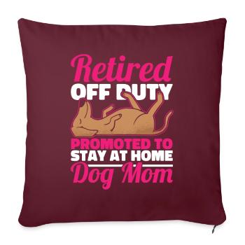 Pension de pensionné - Housse de coussin décorative 45 x 45 cm - bordeaux - Devant