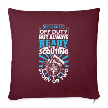 Officiellement retraité - Superviseur scout - Housse de coussin décorative 45 x 45 cm - bordeaux - Devant