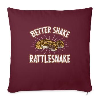 Better Shake Rattlesnake Snake Lover - Housse de coussin décorative 45 x 45 cm - bordeaux - Devant