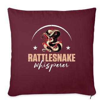 Crotaille, chuchotant, amphibiens et reptiles - Housse de coussin décorative 45 x 45 cm - bordeaux - Devant