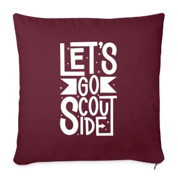 Sortons - Boy Scouts - Housse de coussin décorative 45 x 45 cm - bordeaux - Devant