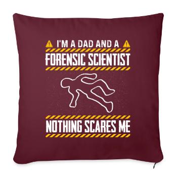 Drôle de science - Housse de coussin décorative 45 x 45 cm - bordeaux - Devant