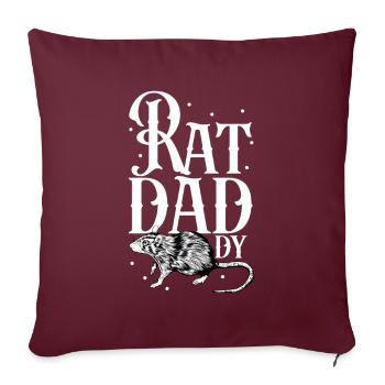 Propriétaire de rat - Rat Daddy - Housse de coussin décorative 45 x 45 cm - bordeaux - Devant