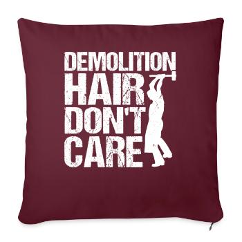 Journée amusante de démolition de maison - Housse de coussin décorative 45 x 45 cm - bordeaux - Devant