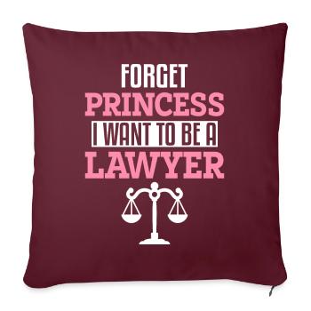 Étudiants en droit - Housse de coussin décorative 45 x 45 cm - bordeaux - Devant