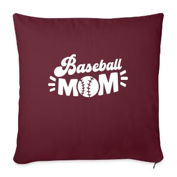 Baseball Baseball Maman - Housse de coussin décorative 45 x 45 cm - bordeaux - Devant