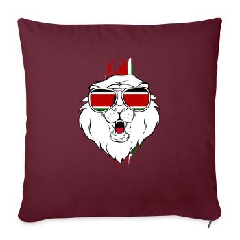 Kenya - Housse de coussin décorative 45 x 45 cm - bordeaux - Devant