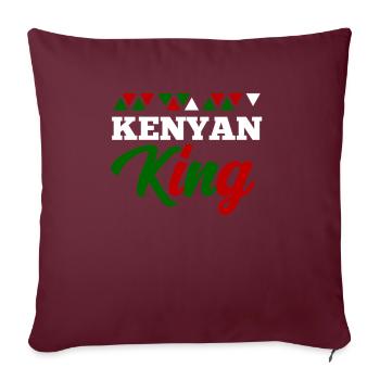 Kenya - Housse de coussin décorative 45 x 45 cm - bordeaux - Devant