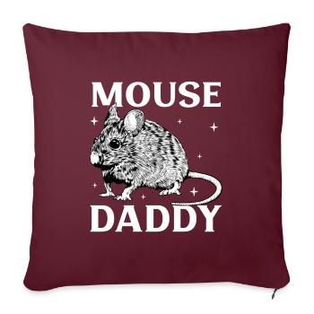 Propriétaire de souris - Mice Daddy - Housse de coussin décorative 45 x 45 cm - bordeaux - Devant