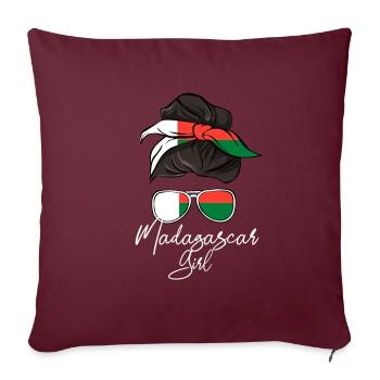 Madagaskar - Sofakissenbezug 45 x 45 cm - Burgunderrot - Vorne