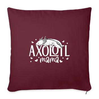 Axolotlliebhaber - Axolotl Mama - Housse de coussin décorative 45 x 45 cm - bordeaux - Devant