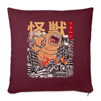 Kaiju Tardigrade Japanischer Anime Monster Wasserb - Sofakissenbezug 45 x 45 cm - Burgunderrot - Vorne