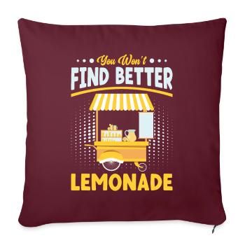 Distributeur de sodas Jus de citron Meilleure limonade - Housse de coussin décorative 45 x 45 cm - bordeaux - Devant