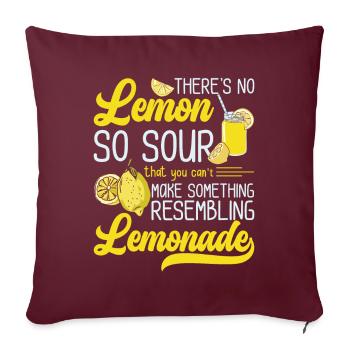 Pas de Lemon Sour ressemblant à un marchand de limonade - Housse de coussin décorative 45 x 45 cm - bordeaux - Devant
