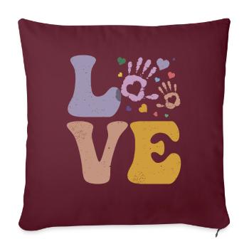 Travailleur en garderie Travailleur en garderie Garde d’enfants - Housse de coussin décorative 45 x 45 cm - bordeaux - Devant