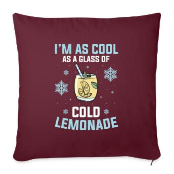Limonade froide Neige Jus de citron Hiver - Housse de coussin décorative 45 x 45 cm - bordeaux - Devant