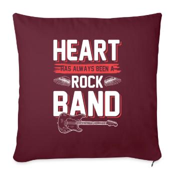 Groupe de rock - Housse de coussin décorative 45 x 45 cm - bordeaux - Devant
