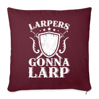 Jeux de rôle amusants en direct - Housse de coussin décorative 45 x 45 cm - bordeaux - Devant