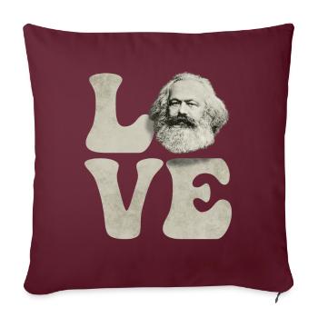 Communisme Socialisme socialiste communiste - Housse de coussin décorative 45 x 45 cm - bordeaux - Devant