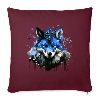 Fuchs Krone King Tier - Sofakissenbezug 45 x 45 cm - Burgunderrot - Vorne