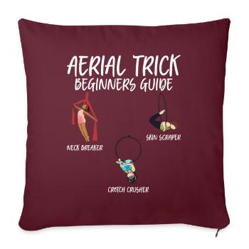 Aerial Silk Aerialist - Sofakissenbezug 45 x 45 cm - Burgunderrot - Vorne