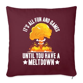 Centrale nucléaire - Housse de coussin décorative 45 x 45 cm - bordeaux - Devant