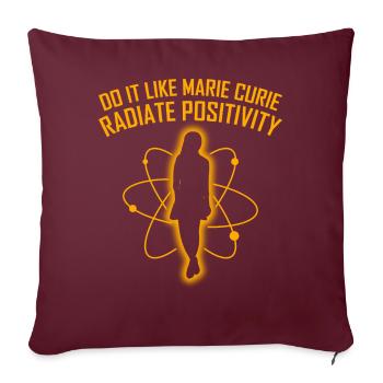 Centrale nucléaire - Housse de coussin décorative 45 x 45 cm - bordeaux - Devant