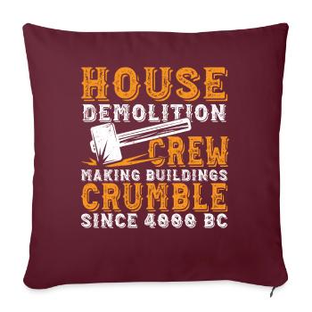 Démolition de - Housse de coussin décorative 45 x 45 cm - bordeaux - Devant