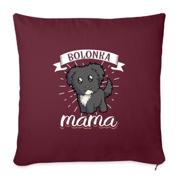 Bolonka Mama - Bolonka Zwetna - Housse de coussin décorative 45 x 45 cm - bordeaux - Devant