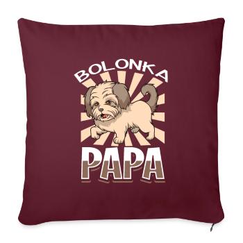 Bolonka Papa - Bolonka Zwetna - Housse de coussin décorative 45 x 45 cm - bordeaux - Devant