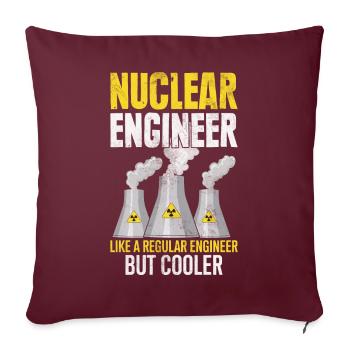 Technologie des centrales nucléaires - Housse de coussin décorative 45 x 45 cm - bordeaux - Devant