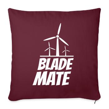 Blade Mate Éolienne Énergie éolienne Énergie éolienne - Housse de coussin décorative 45 x 45 cm - bordeaux - Devant
