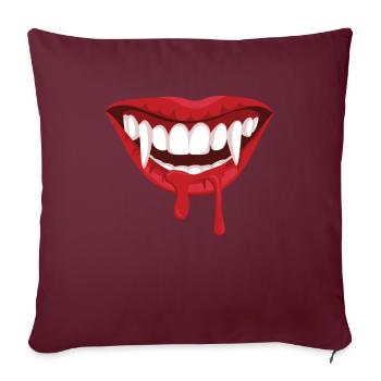 de vampire Vampire Vampire Halloween - Housse de coussin décorative 45 x 45 cm - bordeaux - Devant